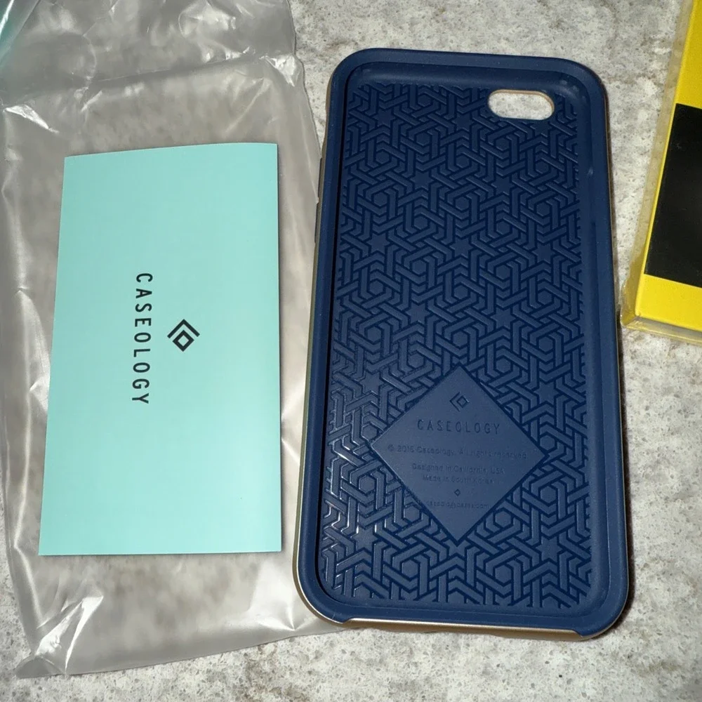 CASEOLOGY iPhone 6s Case Navy Blue And 2 JETech Screen Protectors